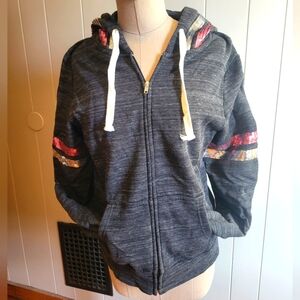 Gray Marl Sequin Hoodie